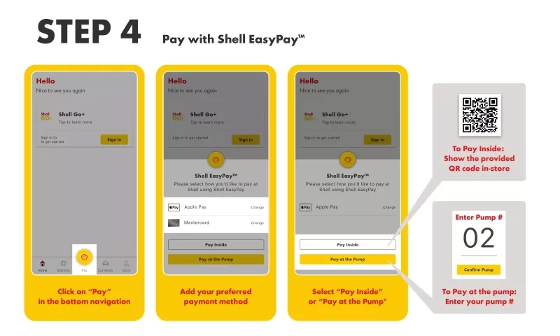 Step four to downloading the Shell app Step four to downloading the Shell app